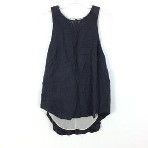 Rag & Bone BLK/BLU Sleeveless Lace Blouse